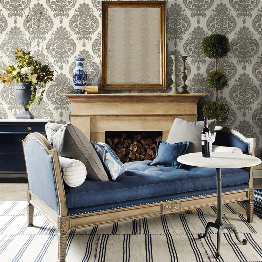 Antigua Damask Luxe Retreat Wallpaper