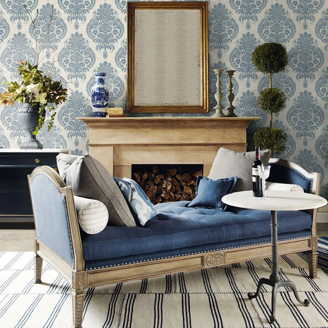Antigua Damask Luxe Retreat Wallpaper