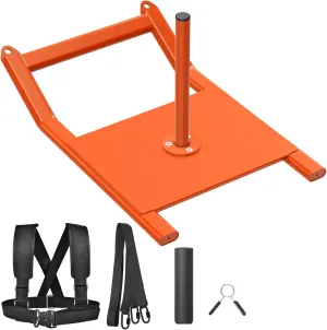BeneLabel Orange Weight Sled Fitness Strength Training Sled Weight Training Sled Fits 1" & 2" Weight Plates Workout Sled Exercise Sled for Speed and Soccer Training