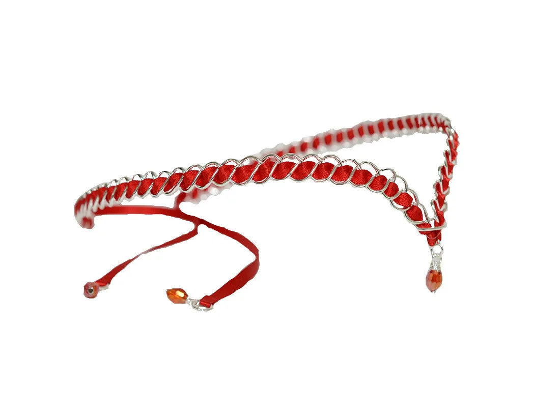 Braided Ribbon Crown - Silver