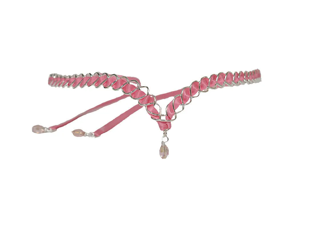 Braided Ribbon Crown - Silver