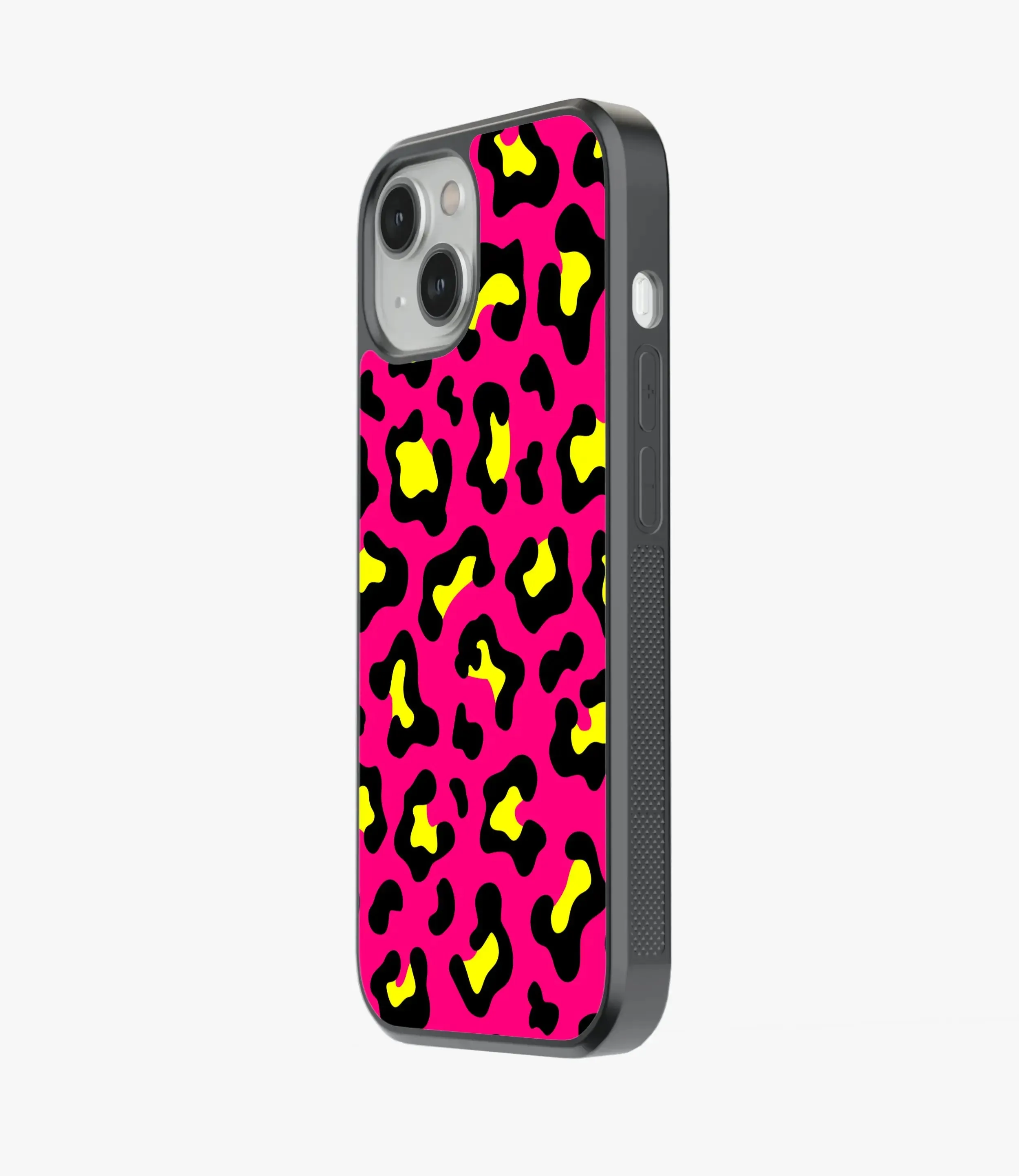 Bright Pink Leopard Print Glass Case