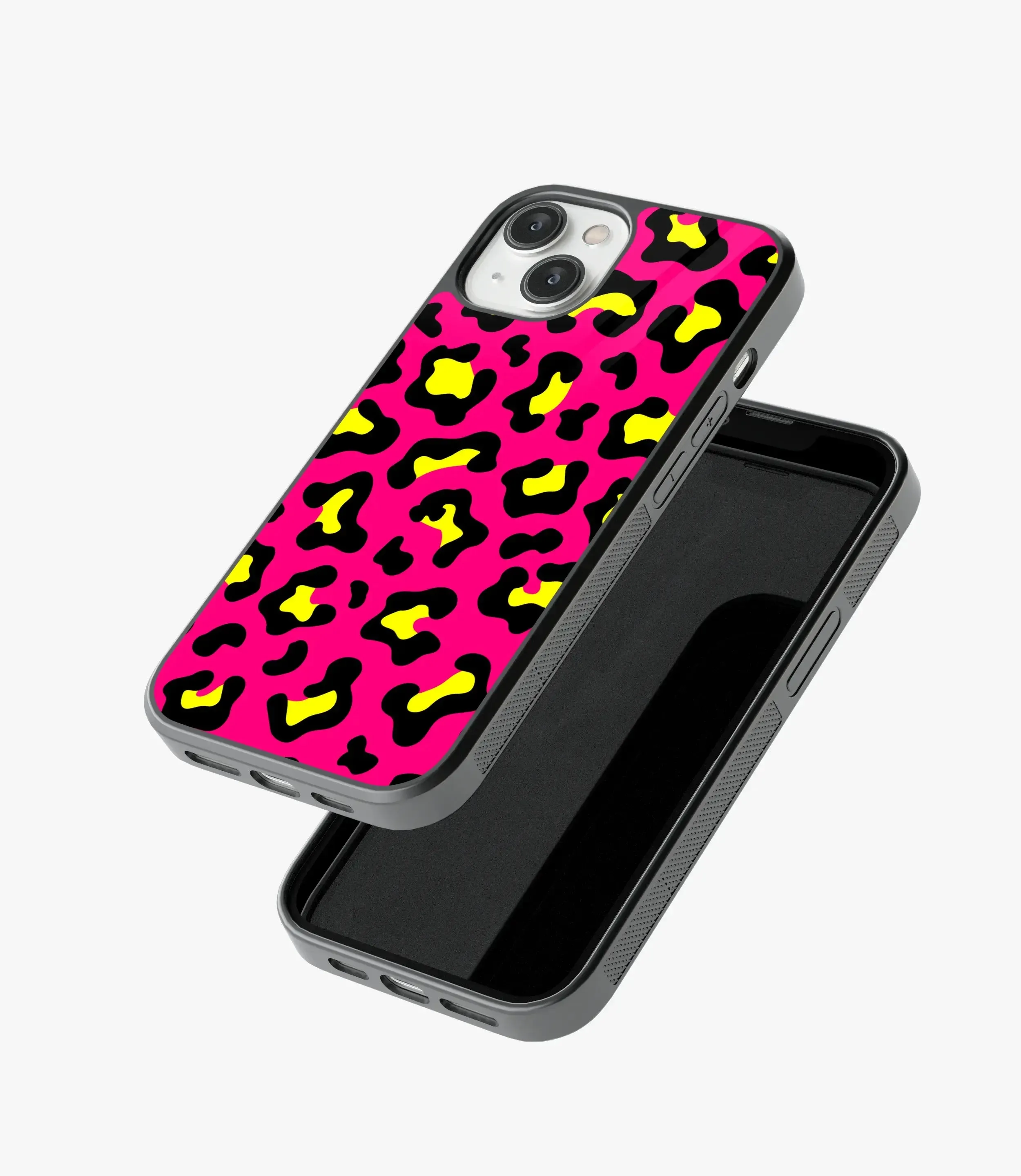 Bright Pink Leopard Print Glass Case