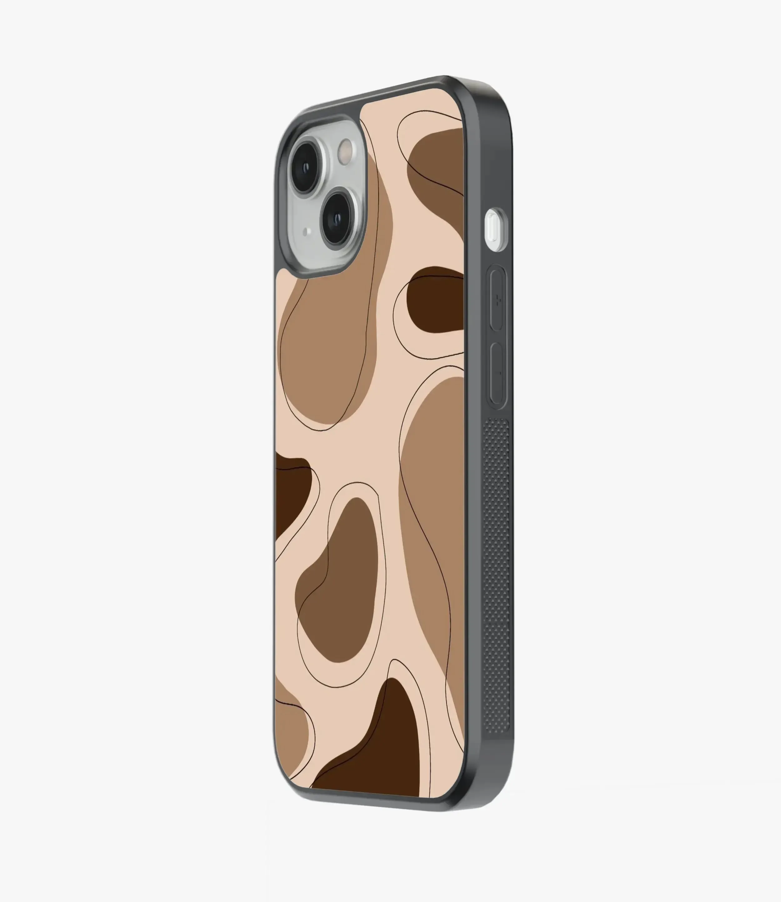 Brown Mosaic Aesthetic Glass Phone Case