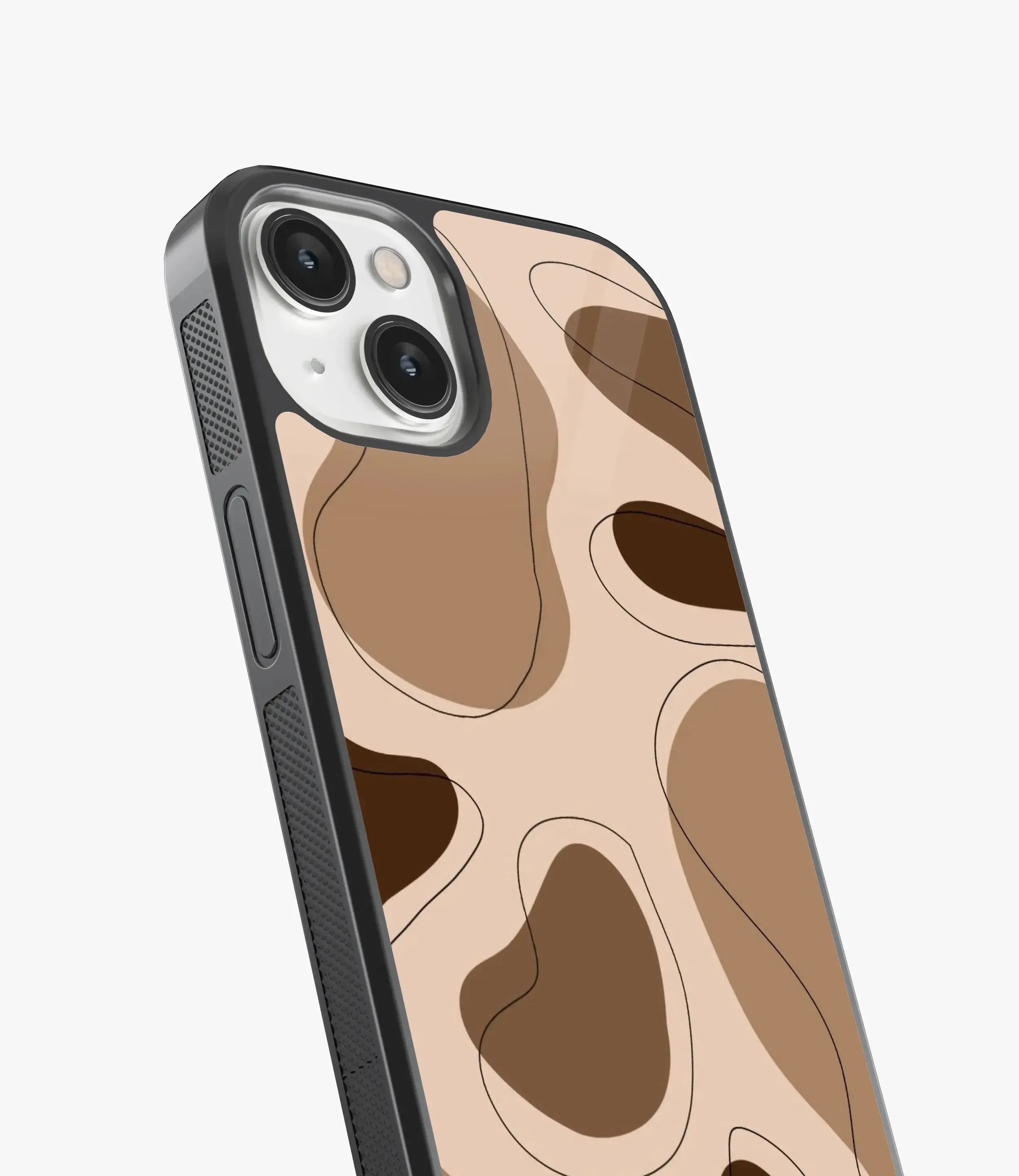 Brown Mosaic Aesthetic Glass Phone Case