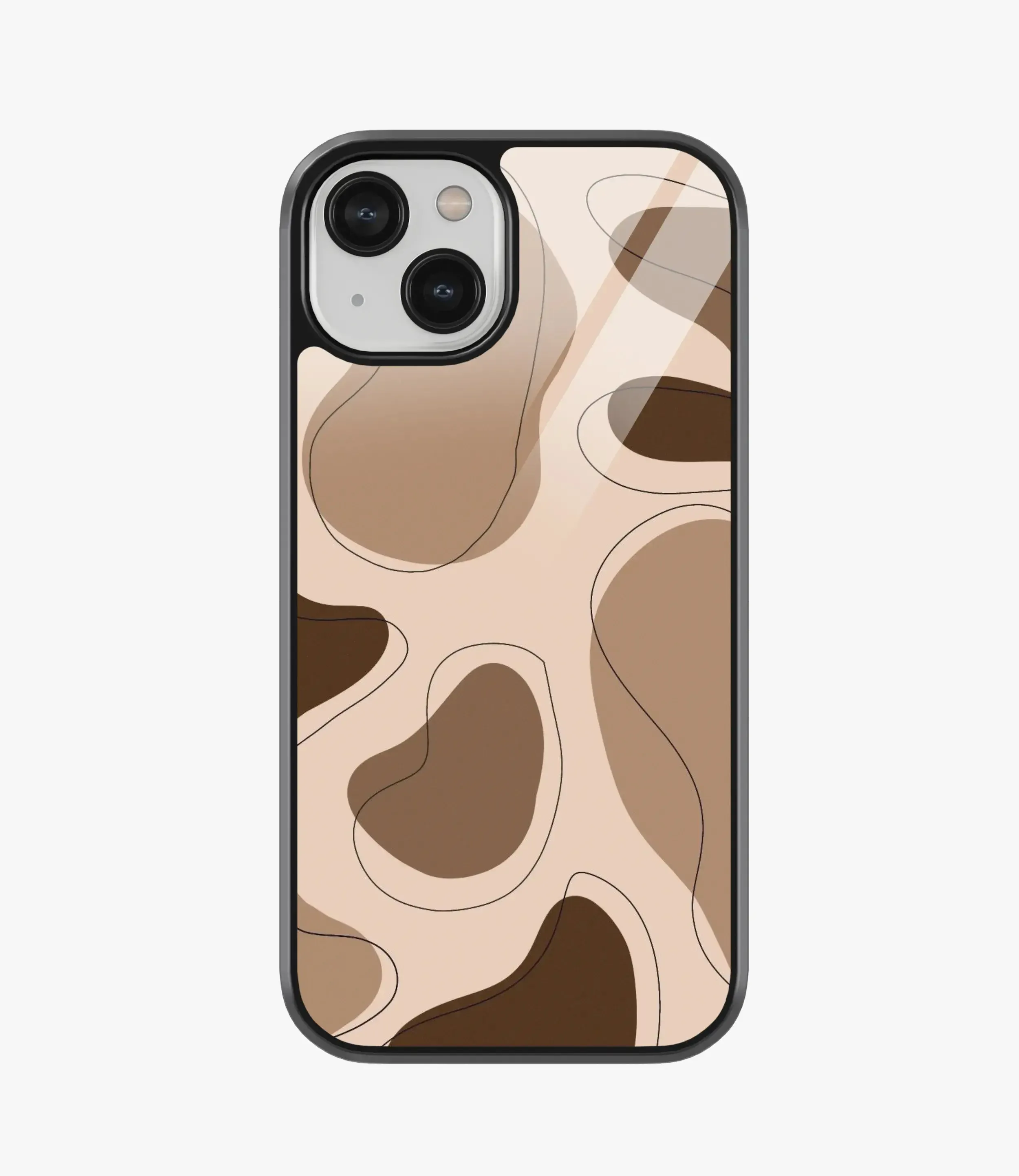Brown Mosaic Aesthetic Glass Phone Case
