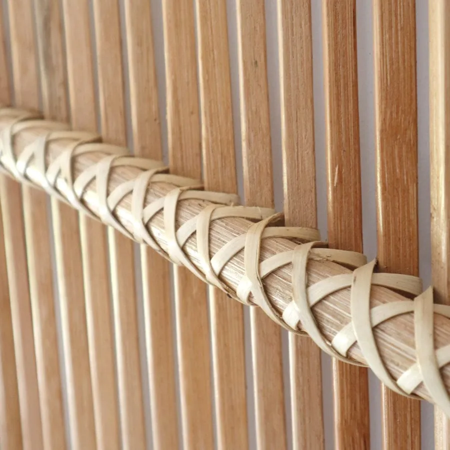 Byron Rattan Bedhead Queen Size Natural