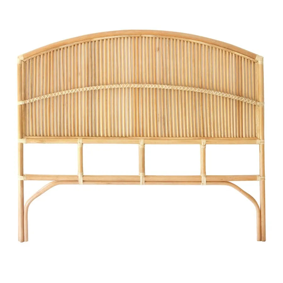 Byron Rattan Bedhead Queen Size Natural