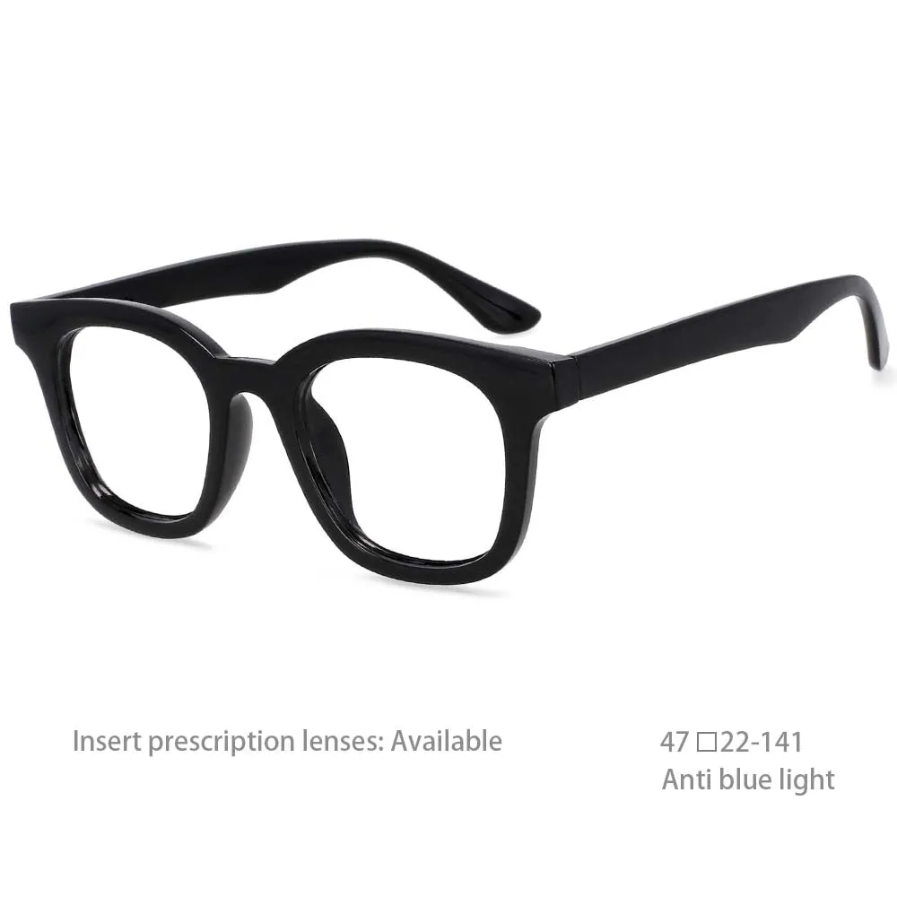 CCspace Unisex Full Rim Square Resin Frame Eyeglasses 53180