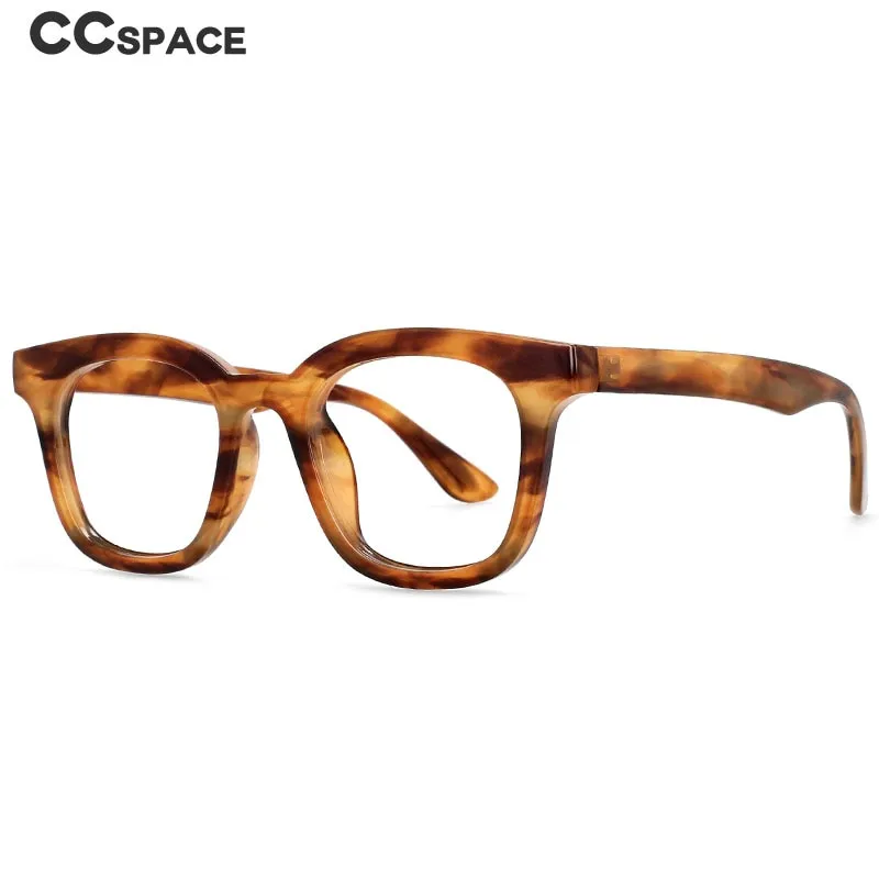 CCspace Unisex Full Rim Square Resin Frame Eyeglasses 53180