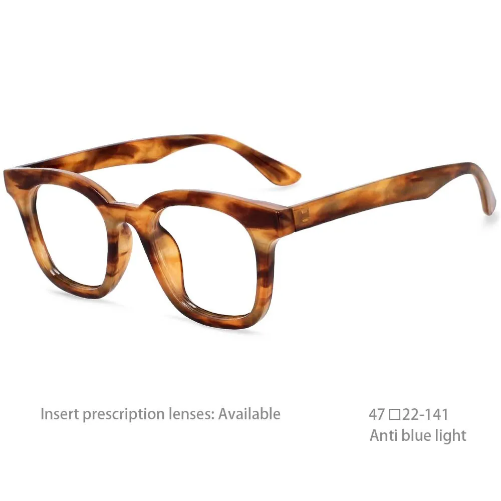 CCspace Unisex Full Rim Square Resin Frame Eyeglasses 53180
