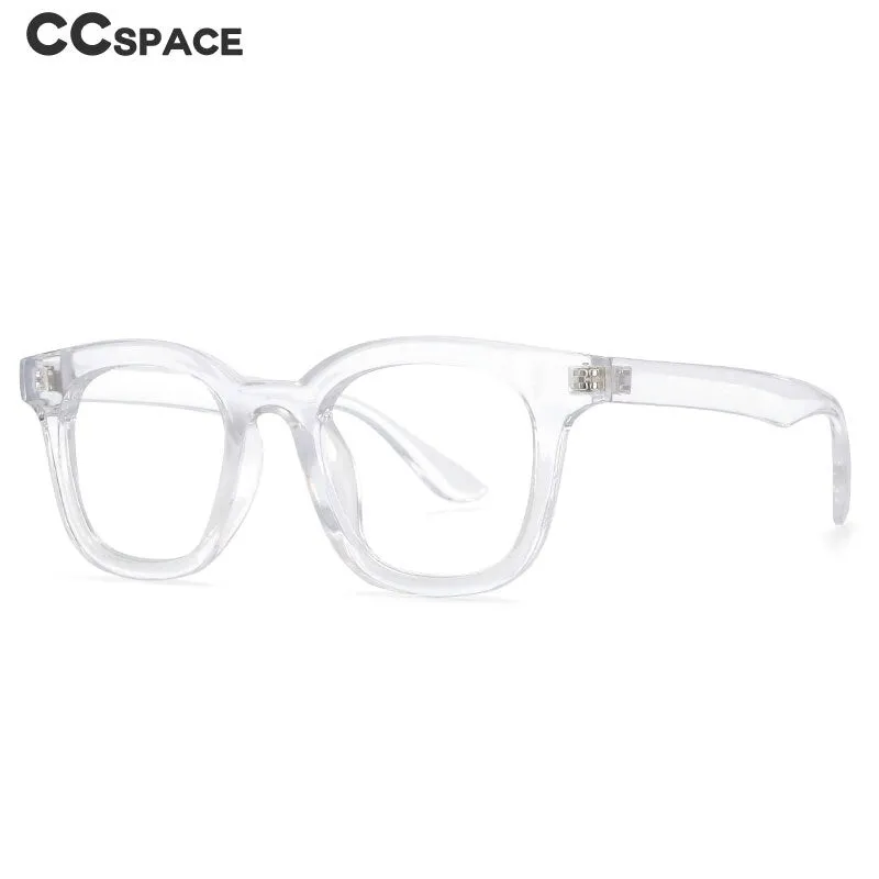 CCspace Unisex Full Rim Square Resin Frame Eyeglasses 53180