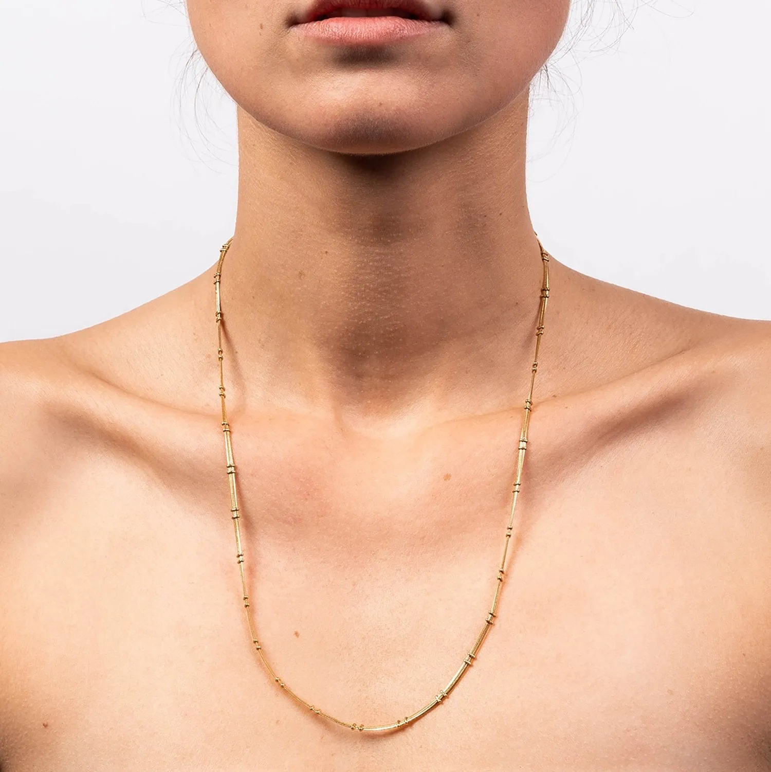 Double Bead Snake Chain - Long