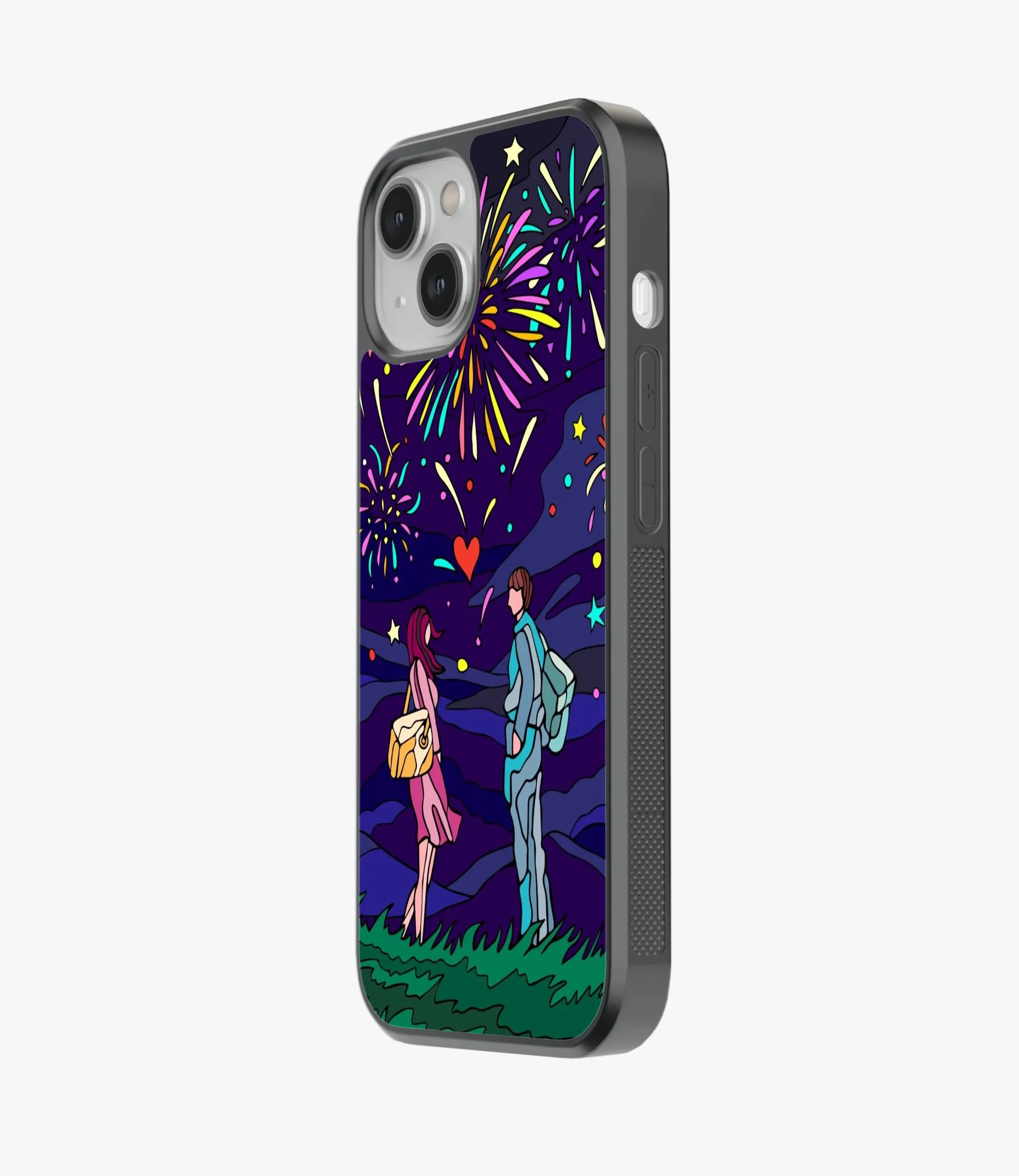 Fireworks & Love Glass Case