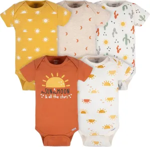 Gerber baby-girls 5-pack Short Sleeve Variety Onesies Bodysuits