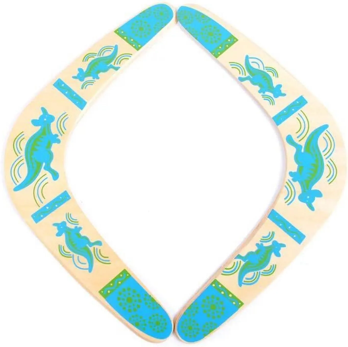HOMEE Handmade Boomerang Kangaroo Australian Style Maneuver Dart Darts Outdoor Sports Wooden Throwing EquipmentSuit for Kids Over 6 and Adults The Best Flying Toy Color Blue