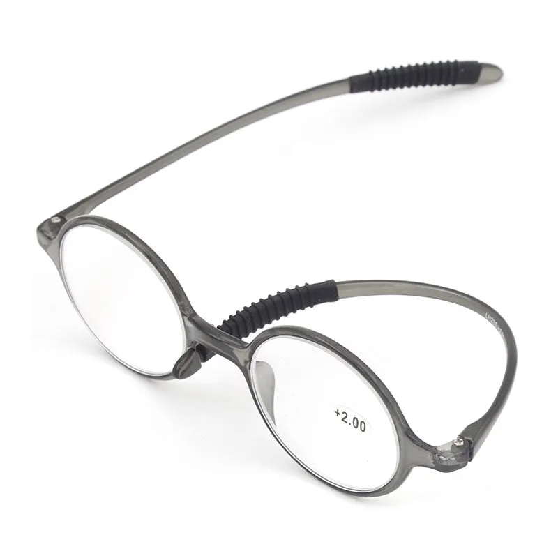 Hotochki Unisex Full Rim Round TR-90 Resin Frame Reading Glasses Lh236