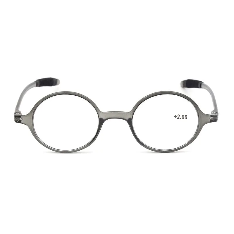 Hotochki Unisex Full Rim Round TR-90 Resin Frame Reading Glasses Lh236