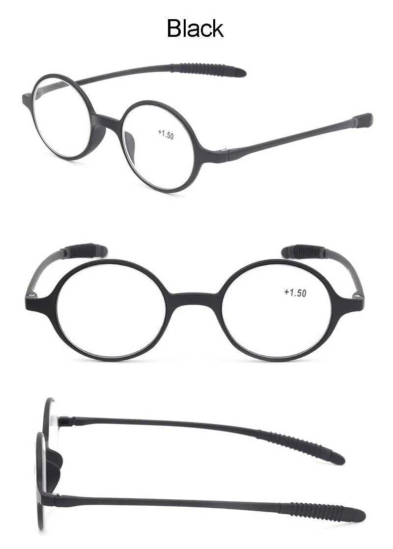 Hotochki Unisex Full Rim Round TR-90 Resin Frame Reading Glasses Lh236