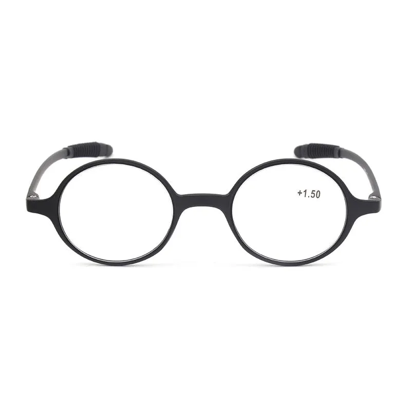 Hotochki Unisex Full Rim Round TR-90 Resin Frame Reading Glasses Lh236