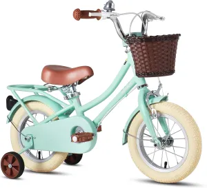 JOYSTAR Girls Bike for 2-12 Years Old Toddlers and Kids, 12" 14" 16" 18 Retro Style Kids Bike with Training Wheels, 20 Inch Children Bicycle with Kickstand