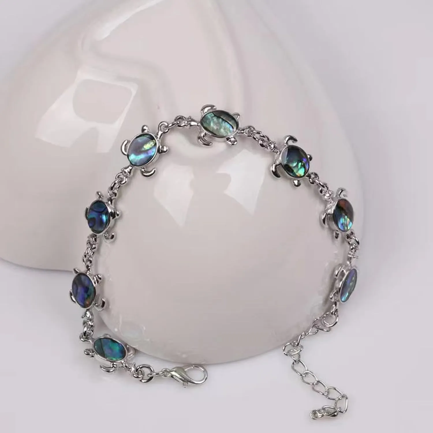 KunBead Sea Turtle Summer Anklets for Women Owl Animal Shell Ankle Bracelets Gift