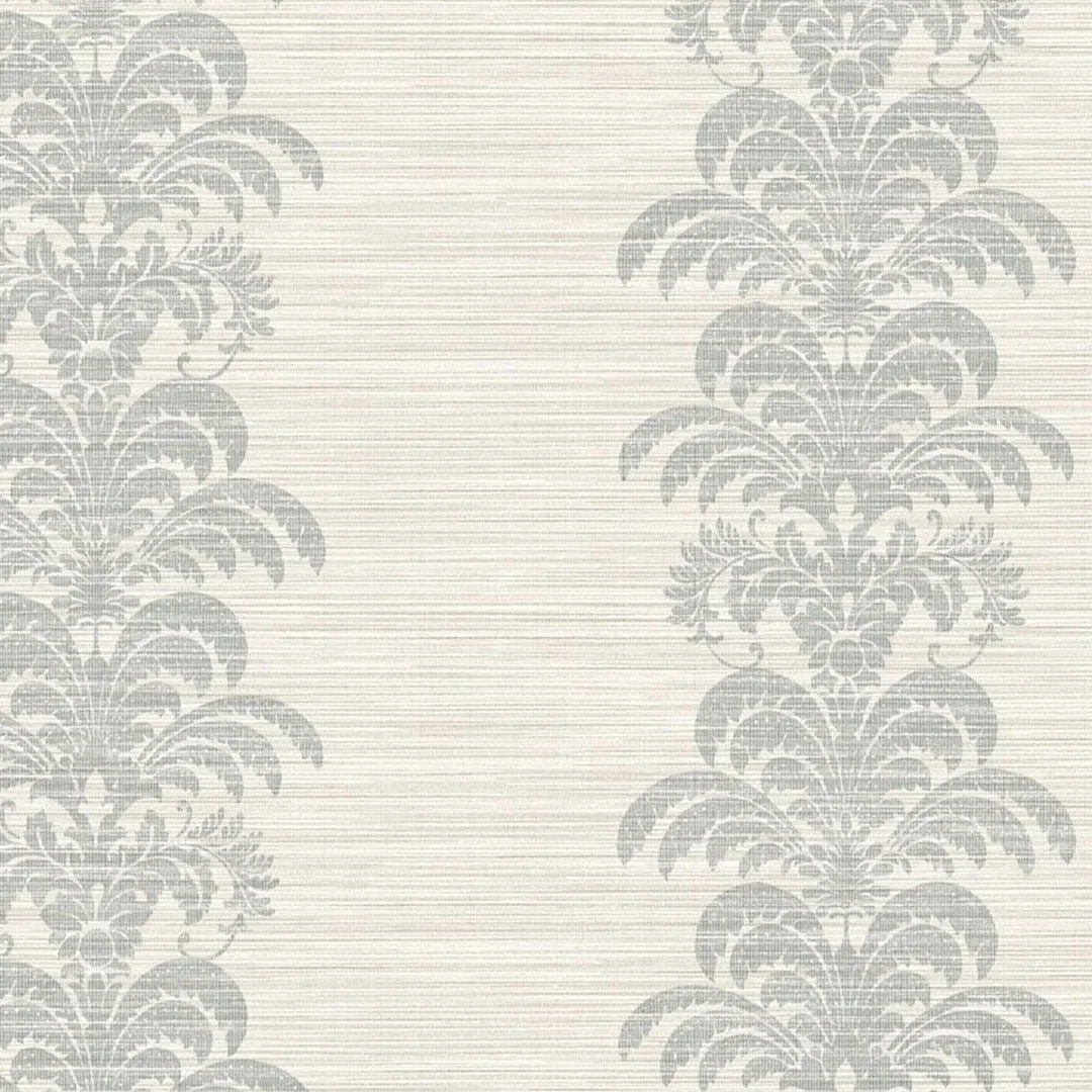 Palm Frond Stripe Stringcloth Luxe Retreat Wallpaper