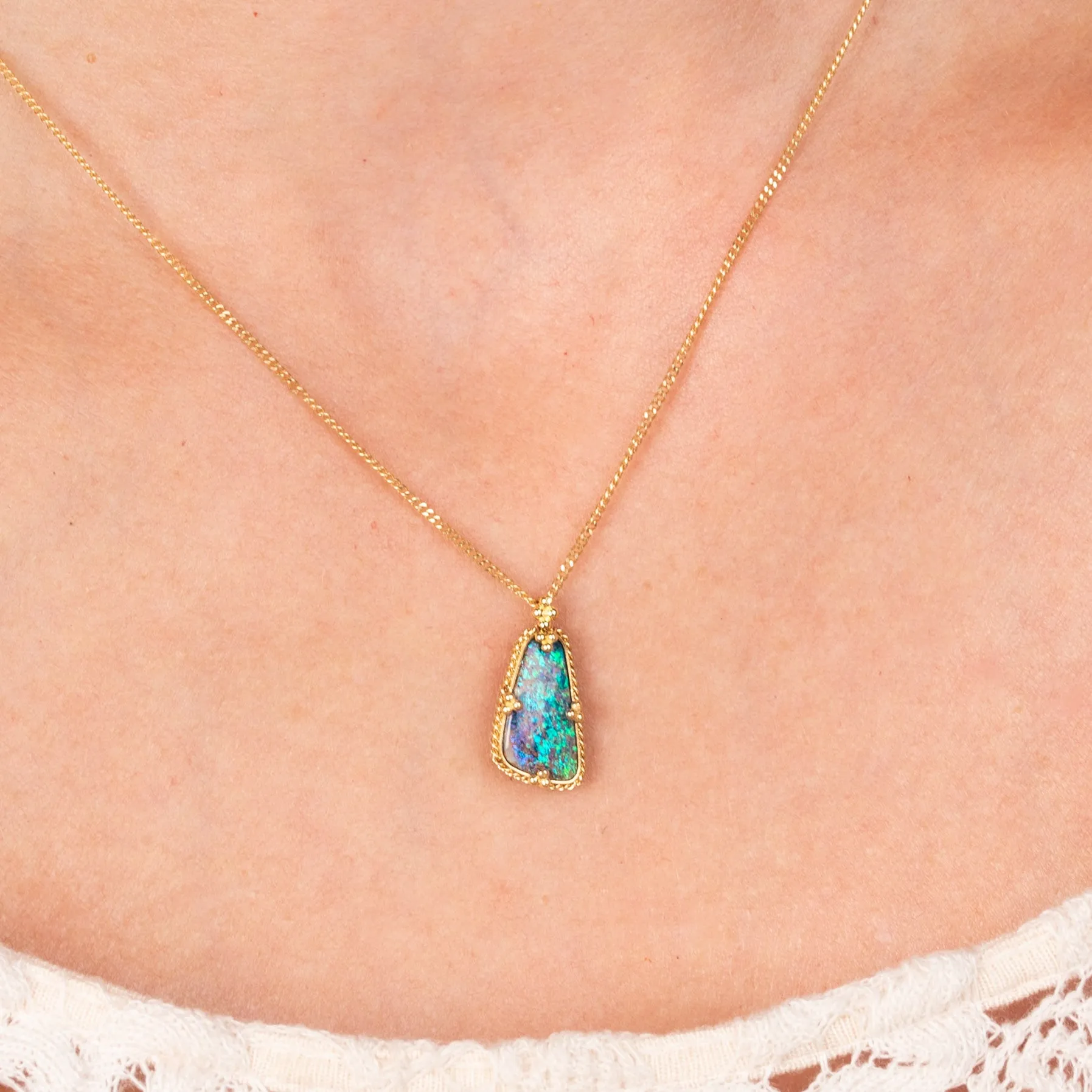 Petite Boulder Opal Necklace