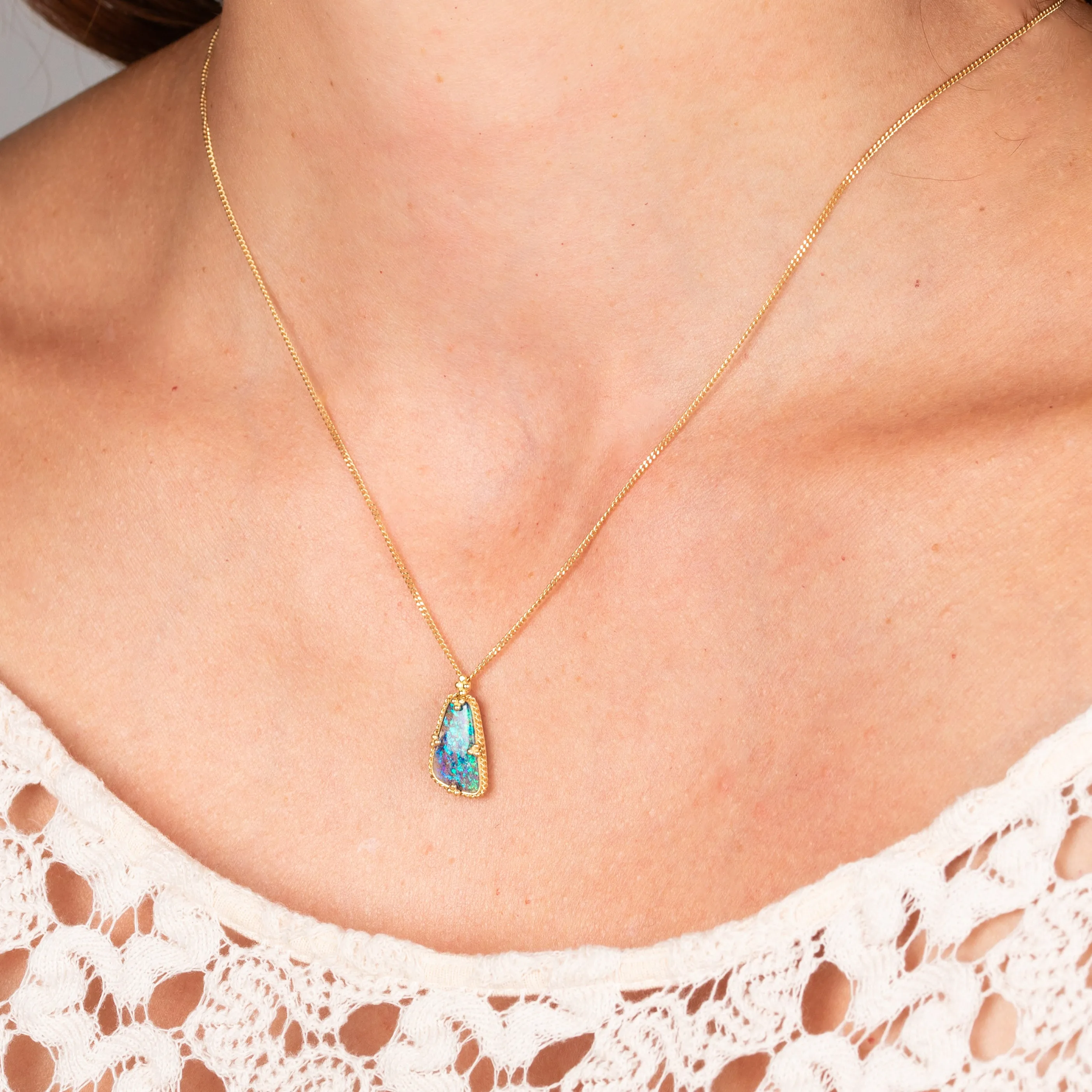 Petite Boulder Opal Necklace