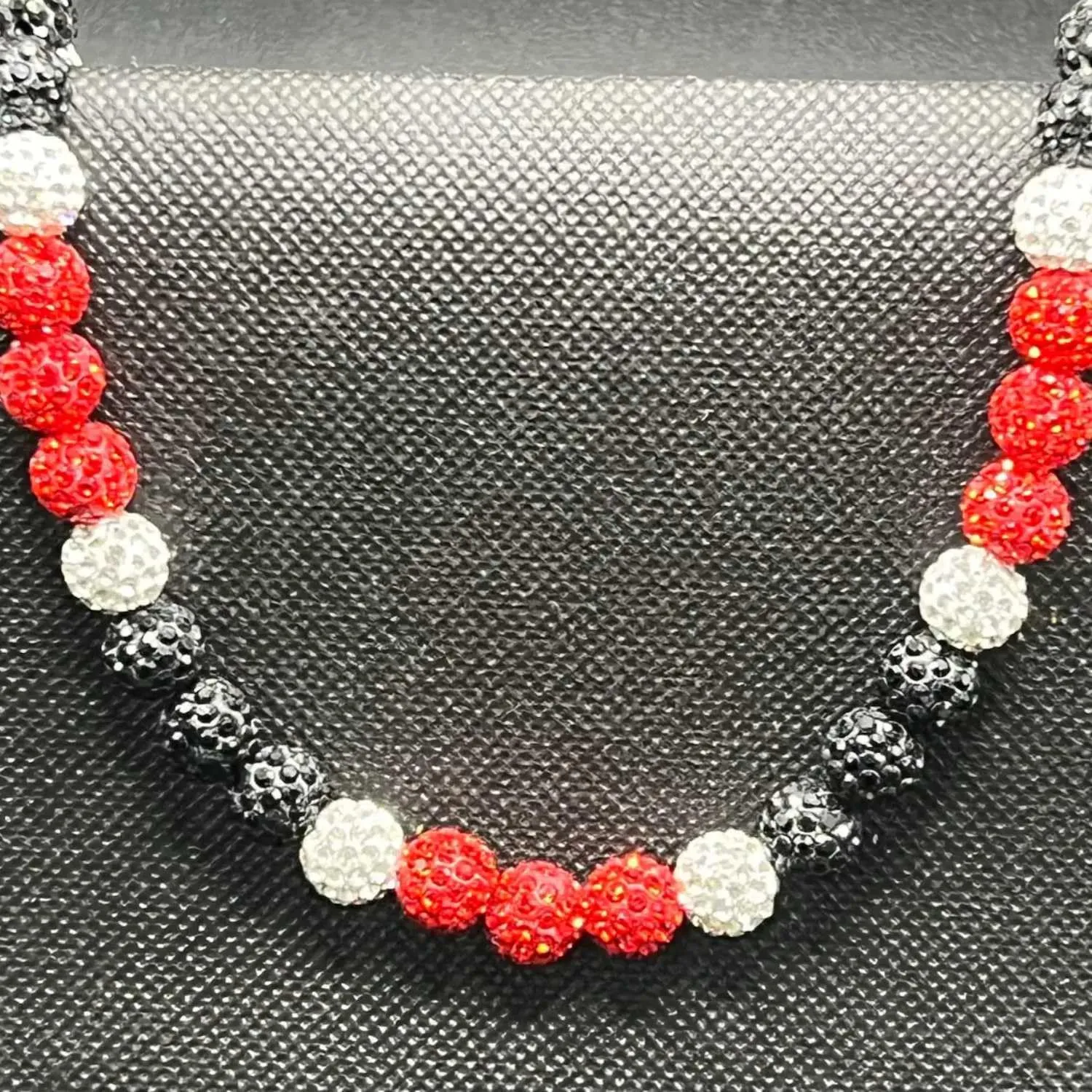 Philadelphia Phils Baseball Necklace For Men Women Baseballer Inspired Beaded Necklace Unisex Rhinestone Discoball Necklaces Jewelry-gift for baseball team lovers