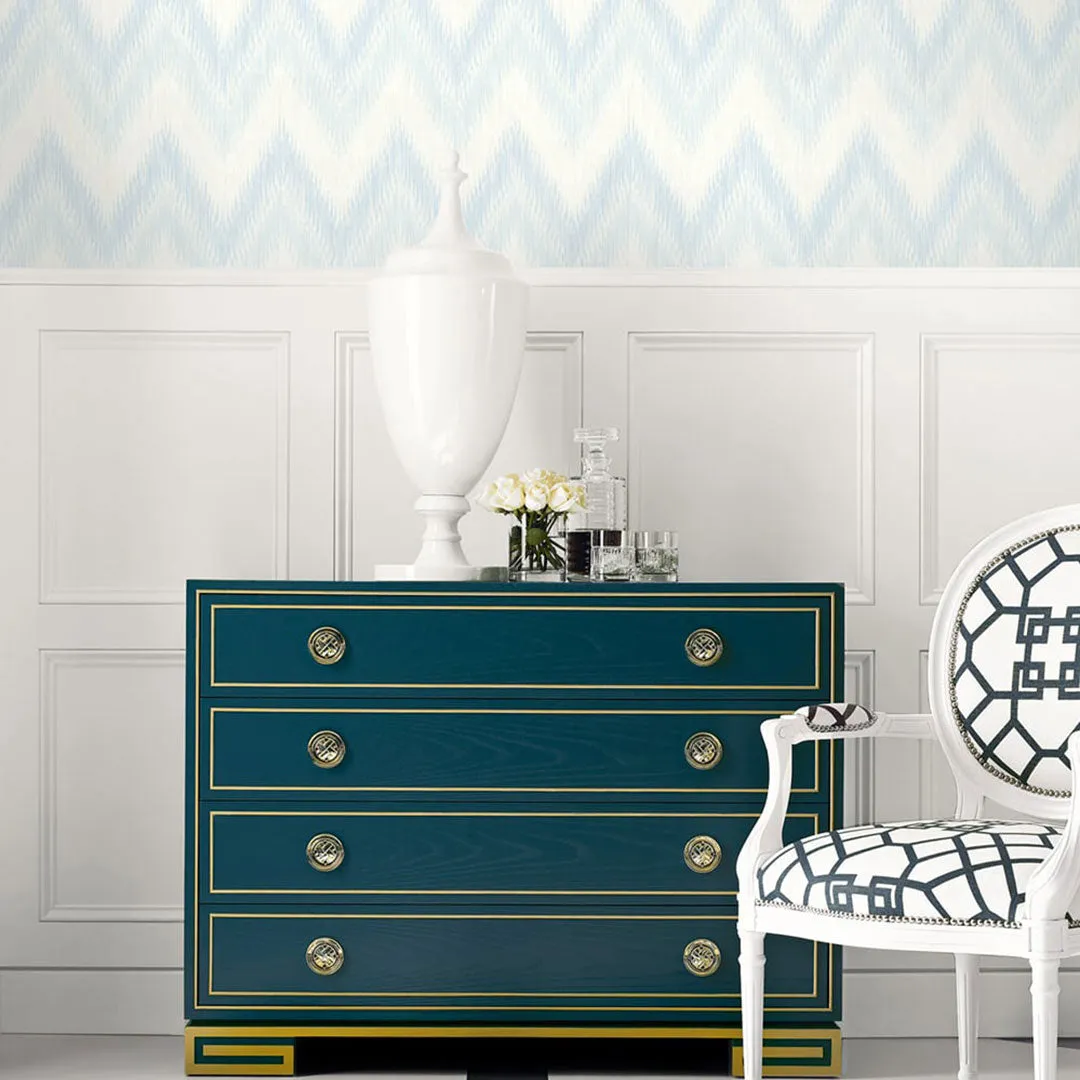 Regent Flamestitch Stringcloth Luxe Retreat Wallpaper