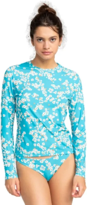 Roxy Women's Long Sleeve Rashguard  UPF 50  Sun Protection, Swim, Surf, Beach Volley, Yoga, Quick-Dry Swim Shirt