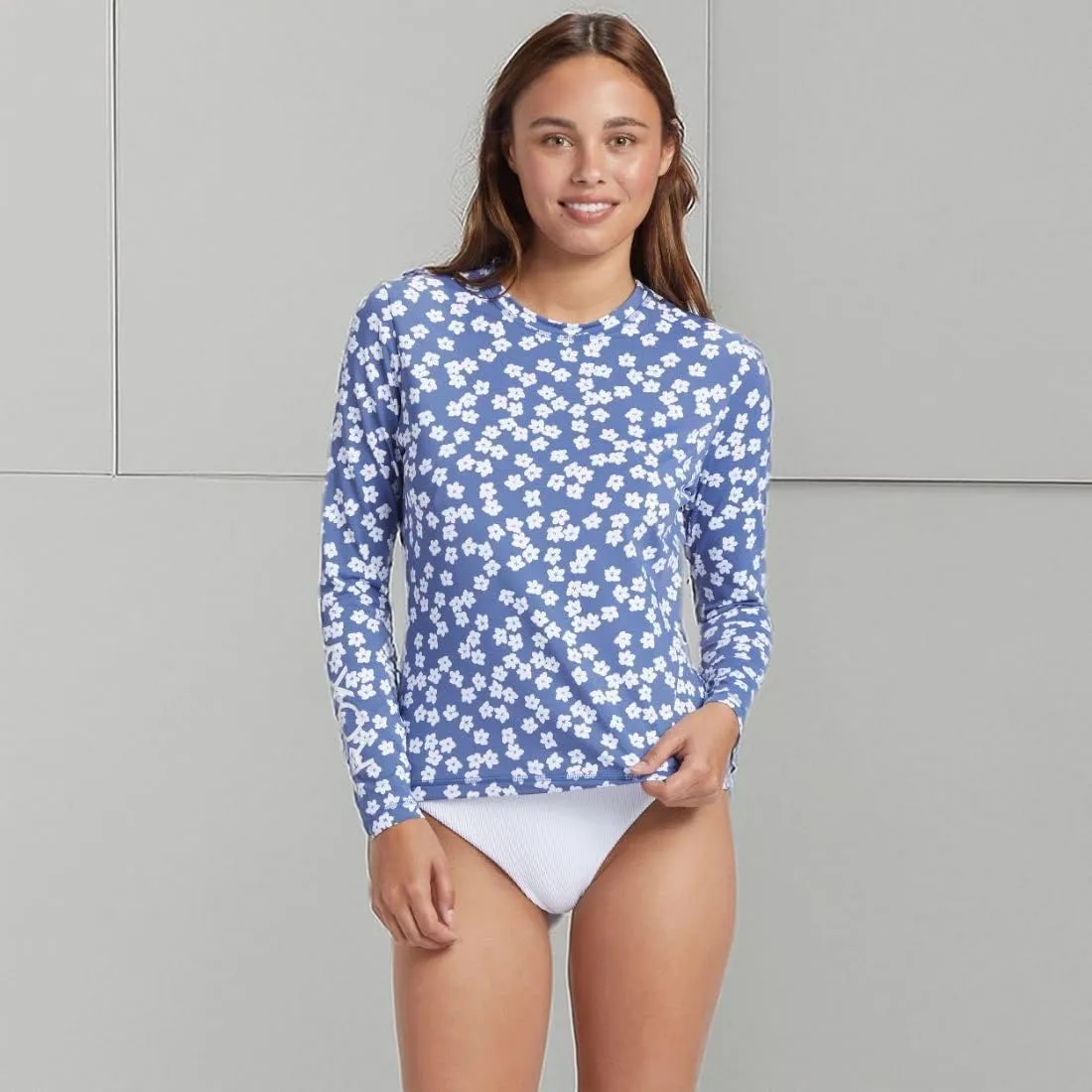 Roxy Women's Long Sleeve Rashguard  UPF 50  Sun Protection, Swim, Surf, Beach Volley, Yoga, Quick-Dry Swim Shirt