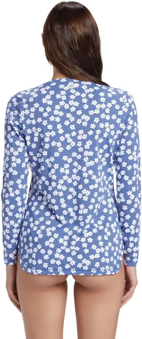 Roxy Women's Long Sleeve Rashguard  UPF 50  Sun Protection, Swim, Surf, Beach Volley, Yoga, Quick-Dry Swim Shirt