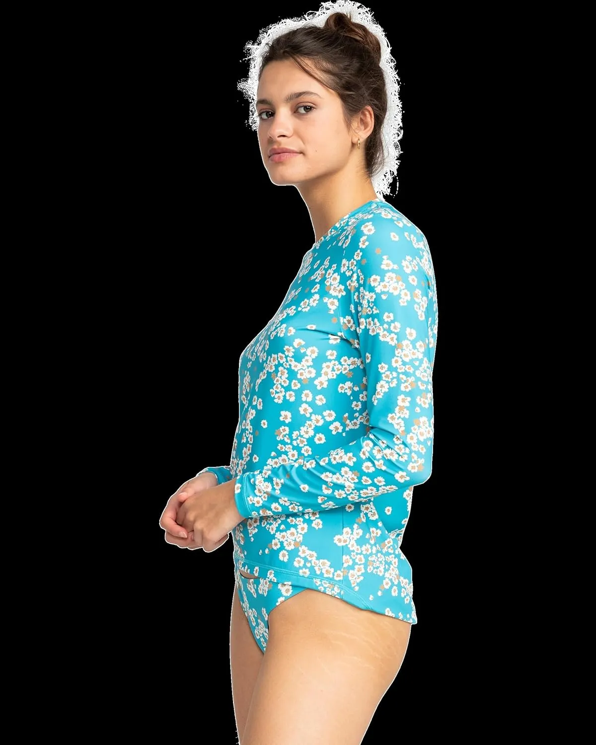 Roxy Women's Long Sleeve Rashguard  UPF 50  Sun Protection, Swim, Surf, Beach Volley, Yoga, Quick-Dry Swim Shirt