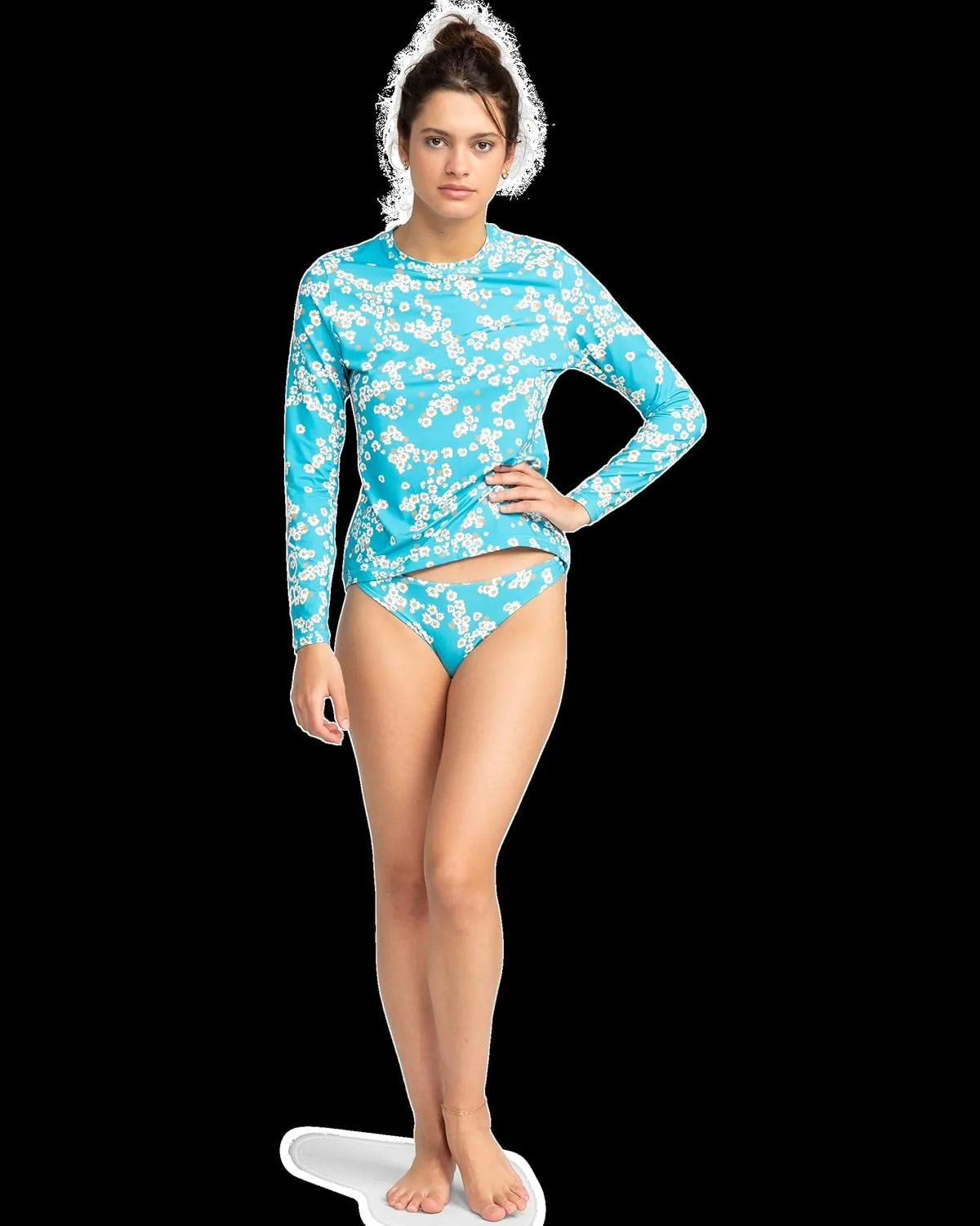 Roxy Women's Long Sleeve Rashguard  UPF 50  Sun Protection, Swim, Surf, Beach Volley, Yoga, Quick-Dry Swim Shirt