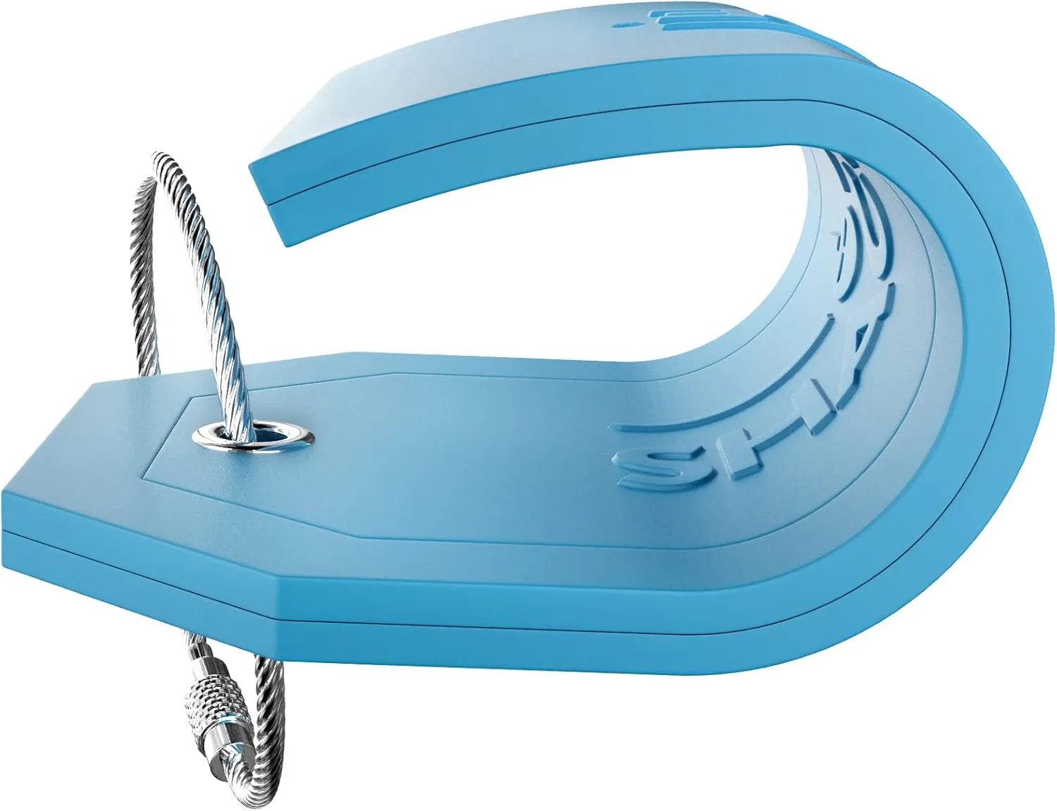 Shacke Large Luggage Tags (2pcs) with Privacy Cover and Steel Loops (Aqua Teal)