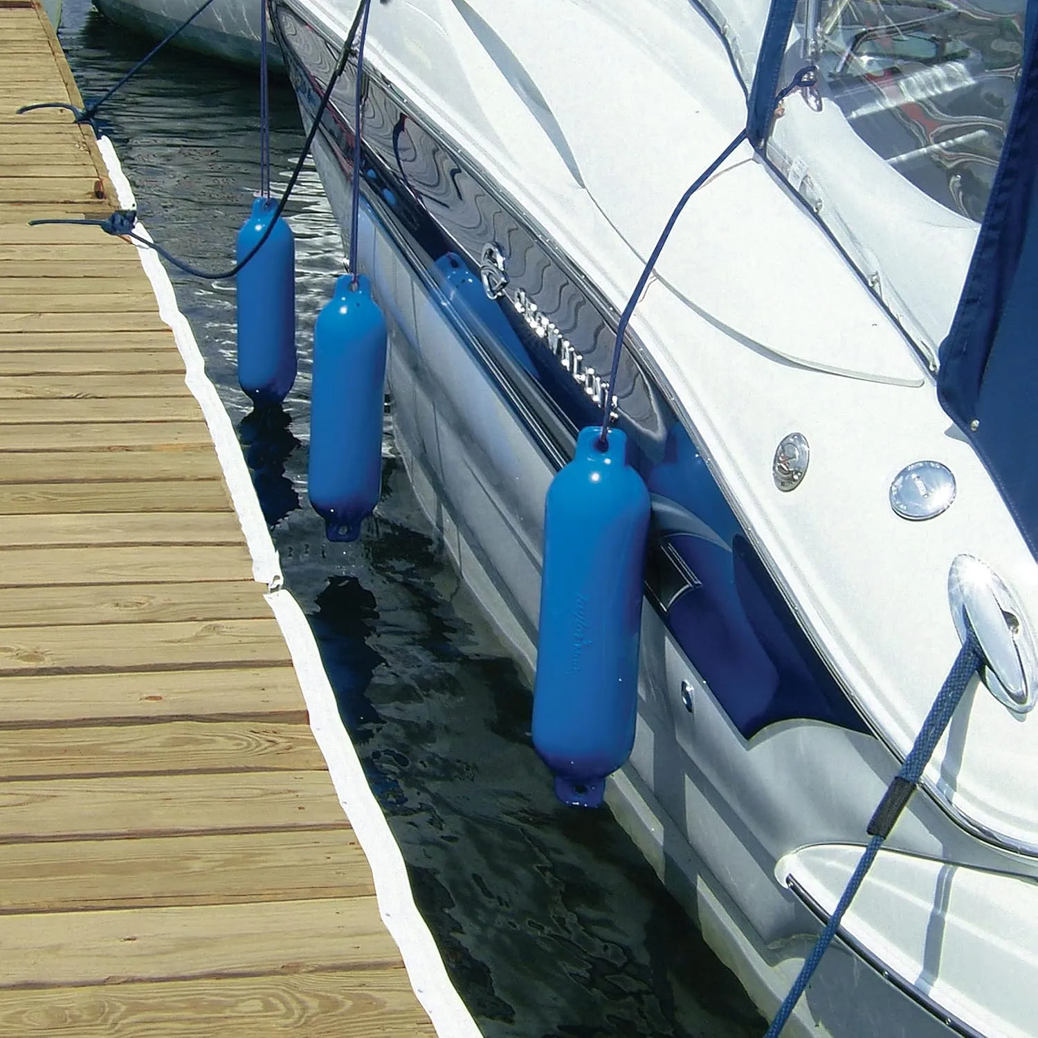 Taylor Made Hull-Gard Inflatable Boat Fender, Black Onyx (4.5" x 16"), Unique Oval Shape, Molded Football Needle Inflation Valve, Seamless Construction, Double Eyelets - 31721