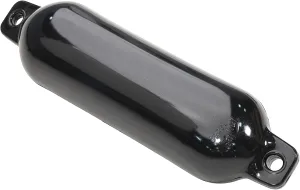 Taylor Made Hull-Gard Inflatable Boat Fender, Black Onyx (4.5" x 16"), Unique Oval Shape, Molded Football Needle Inflation Valve, Seamless Construction, Double Eyelets - 31721