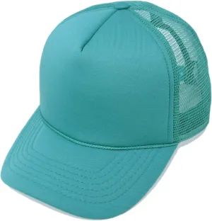 Trucker Hat Mesh Cap Solid Colors Lightweight with Adjustable Strap Small Braid