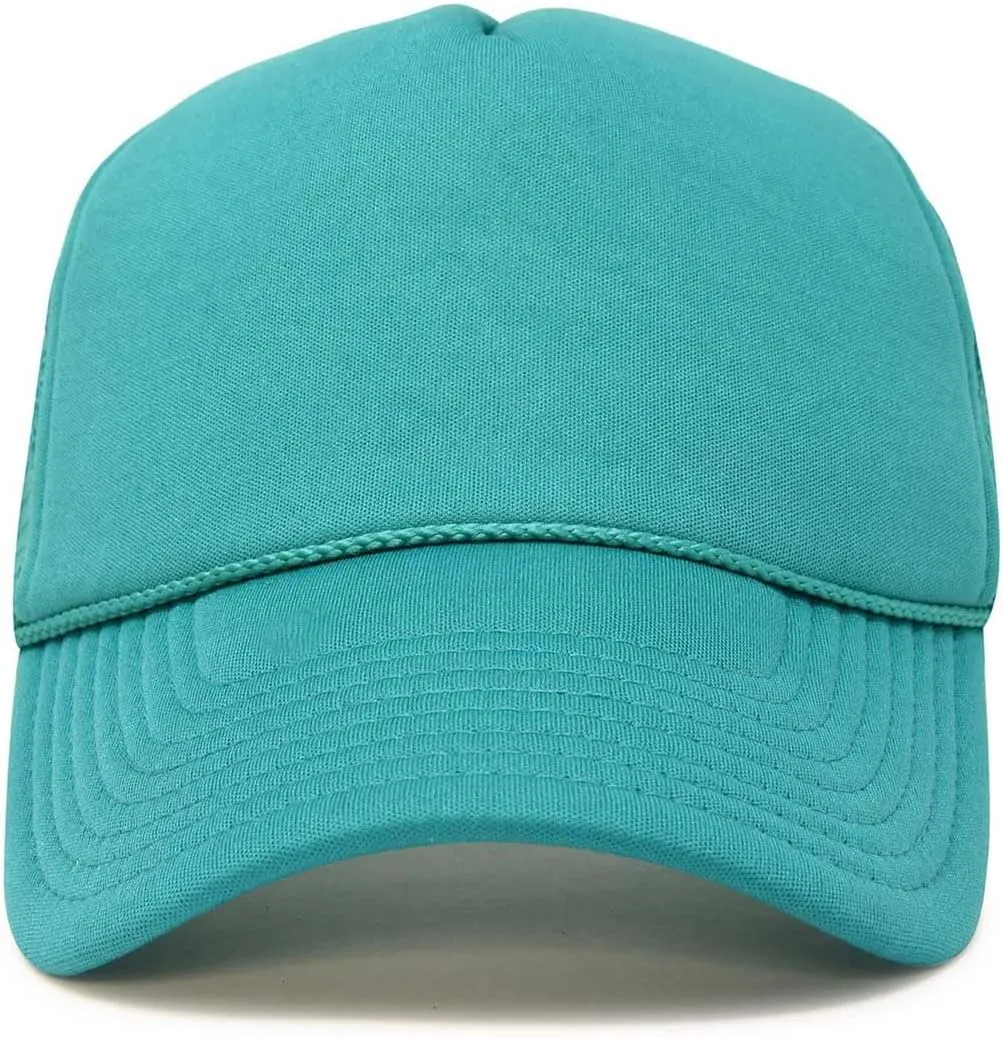 Trucker Hat Mesh Cap Solid Colors Lightweight with Adjustable Strap Small Braid