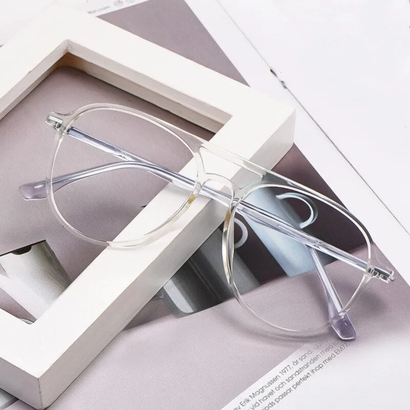 Yimaruili Unisex Full Rim TR 90 Resin Double Bridge Frame Eyeglasses 6537